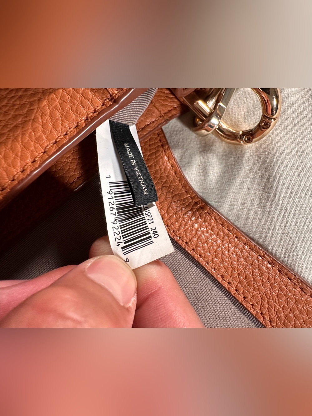 Marc Jacob’s Maverick Shoulder Bag Cognac Tan Leather Crossbody Coquette - Picture 11 of 16